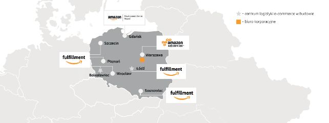 Amazon zwiększa inwestycje w Polsce i otwiera nowe centrum logistyczne w Okmianach k. Bolesławca