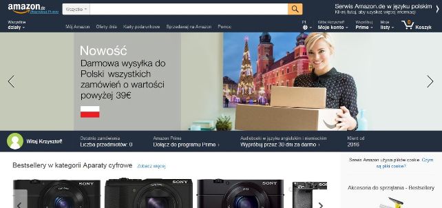 Serwis Amazon.de jest od teraz dostępny w języku polskim